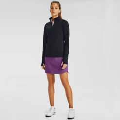 Under Armour Women's Storm Midlayer Half Zip Black / Black -Sportswear Shop s7.v5 1356229 001 fsf