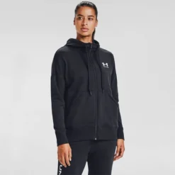 Under Armour Women's Rival Fleece Full Zip Hoodie Black
