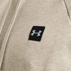 Under Armour Men's Rival Fleece Hoodie Stone / Onyx White -Sportswear Shop s7.v5 1357092 279 collar