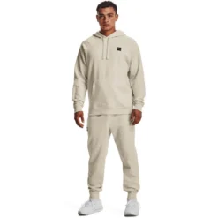 Under Armour Men's Rival Fleece Hoodie Stone / Onyx White -Sportswear Shop s7.v5 1357092 279 fsf