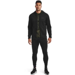 Under Armour Men's Armour Fleece® Full Zip Hoodie Black -Sportswear Shop s7.v5 1357110 001 fsf