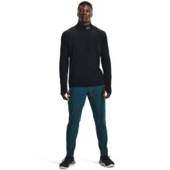 Under Armour Men's Qualifier Run 2.0 Half Zip Top Black / Reflective -Sportswear Shop s7.v5 1365662 001 fsf