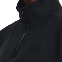 Under Armour Women's Quarter Zip Top Black -Sportswear Shop s7.v5 1373058 001 collar
