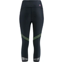 Women's Savannah Capri Leggings Black / Green -Sportswear Shop savannah52 capri pant blk mesh khaki pink 3