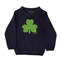 Trad Craft Kids' Shamrock Jumper Navy Knit Emerald