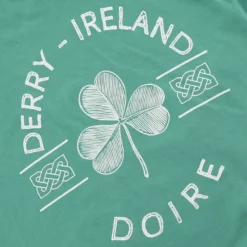 Trad Craft Men's Doire Ireland T-Shirt Ocean Green -Sportswear Shop trad craft mens derry ireland t shirt ocean green adlt p3