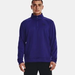 Under Armour Men's Fleece® ¼ Zip Sonar Blue / Black