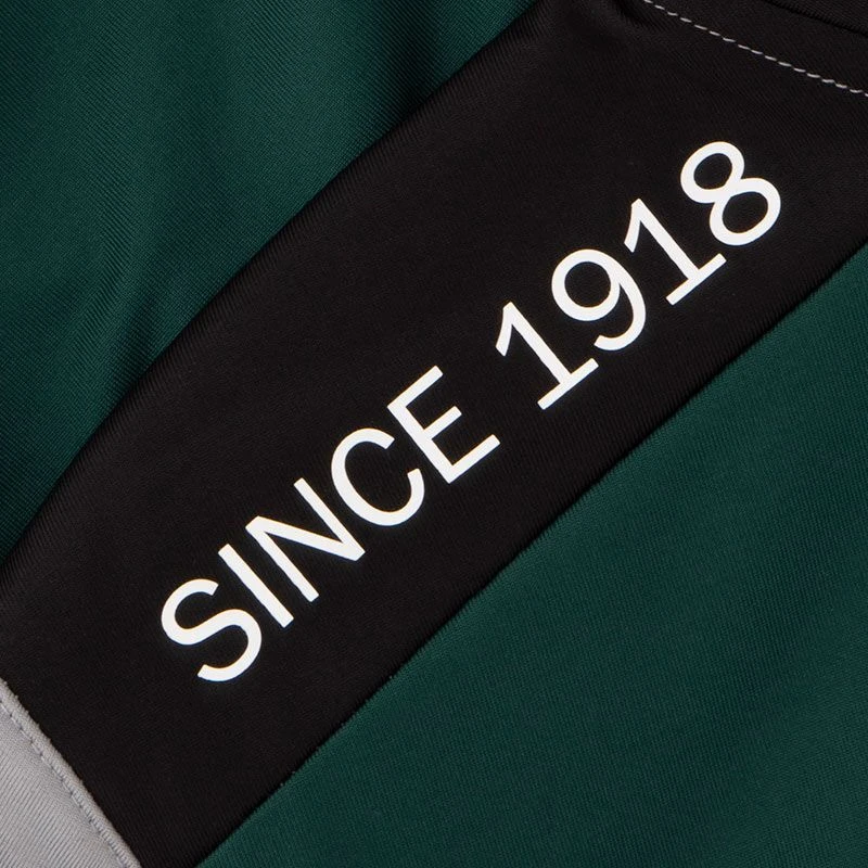 Men's Zack Brushed Half Zip Top Green / Grey / Black 4 Men's Zack Brushed Half Zip Top Green / Grey / Black - Image 4