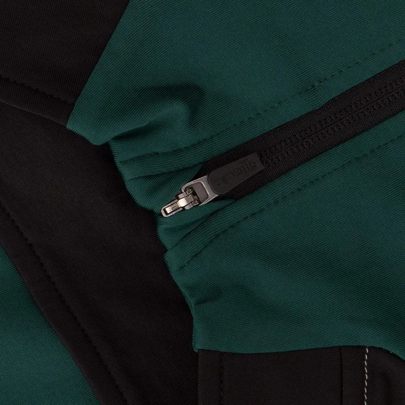 Men's Zack Brushed Half Zip Top Green / Grey / Black 6 Men's Zack Brushed Half Zip Top Green / Grey / Black - Image 6